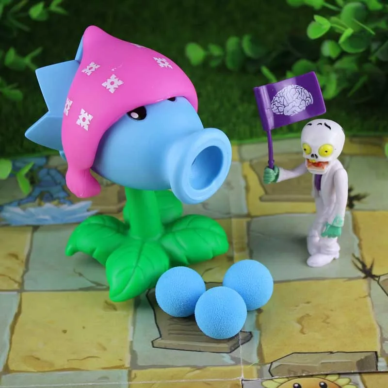 [Акция] Новые Растения против Зомби ПВХ Фигурки игрушки, PVZ растение+ фигурки зомби игрушки для детей упаковка в Opp мешок