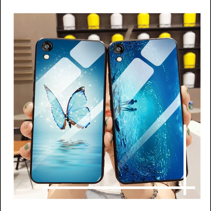 Чехол из закаленного стекла для Huawei Honor 8S 8A 8C ударопрочный глянцевый чехол 8X