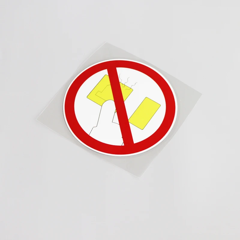 

YJZT 12.2CM*12.2CM Warning Mark Personality Prohibition Of Touch PVC Car Sticker Decal 13-0193