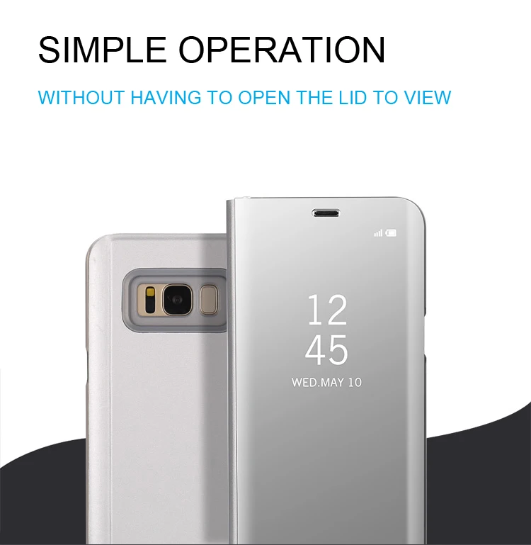 S7 Edge чехол Smart View Зеркало Обложка для Samsung Galaxy окно ясно кожа Жесткий Пластик Filp