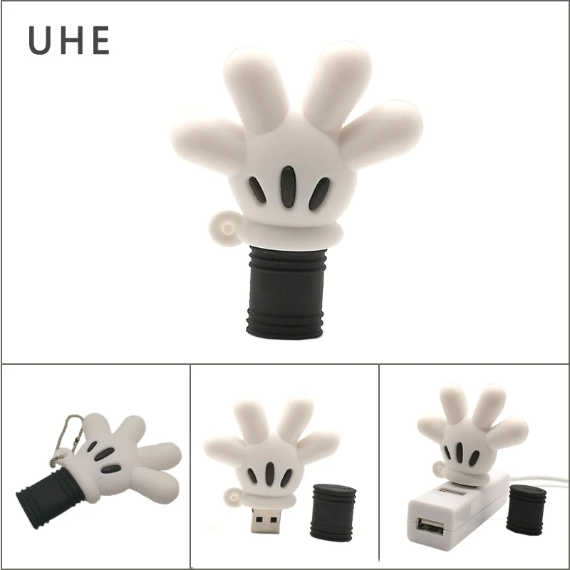 Pendrive мультфильм Микки Ручной usb флэш накопитель 4 ГБ 8 16 32 64 симпатичная карта