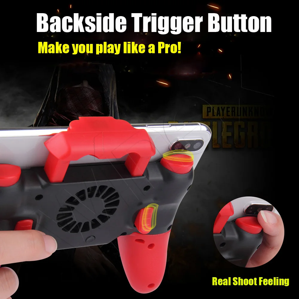 PUBG мобильный шесть пальцев геймпад для IPhone IOS Bluetooth игровой контроллер триггер Aim