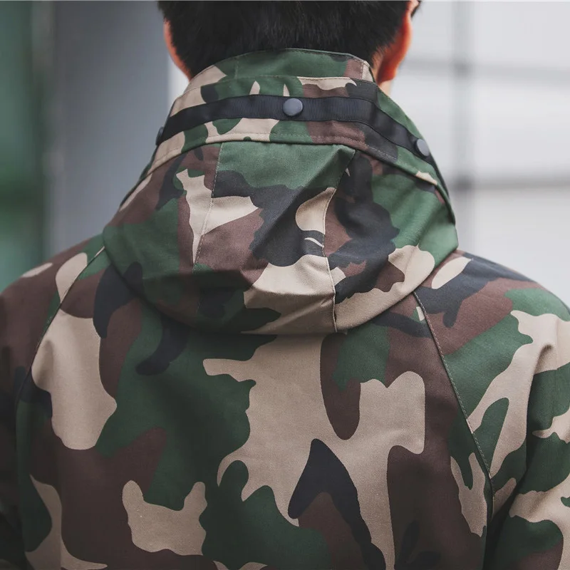 Новое поступление 2019 камуфляжная куртка с капюшоном Мужская модная повседневная