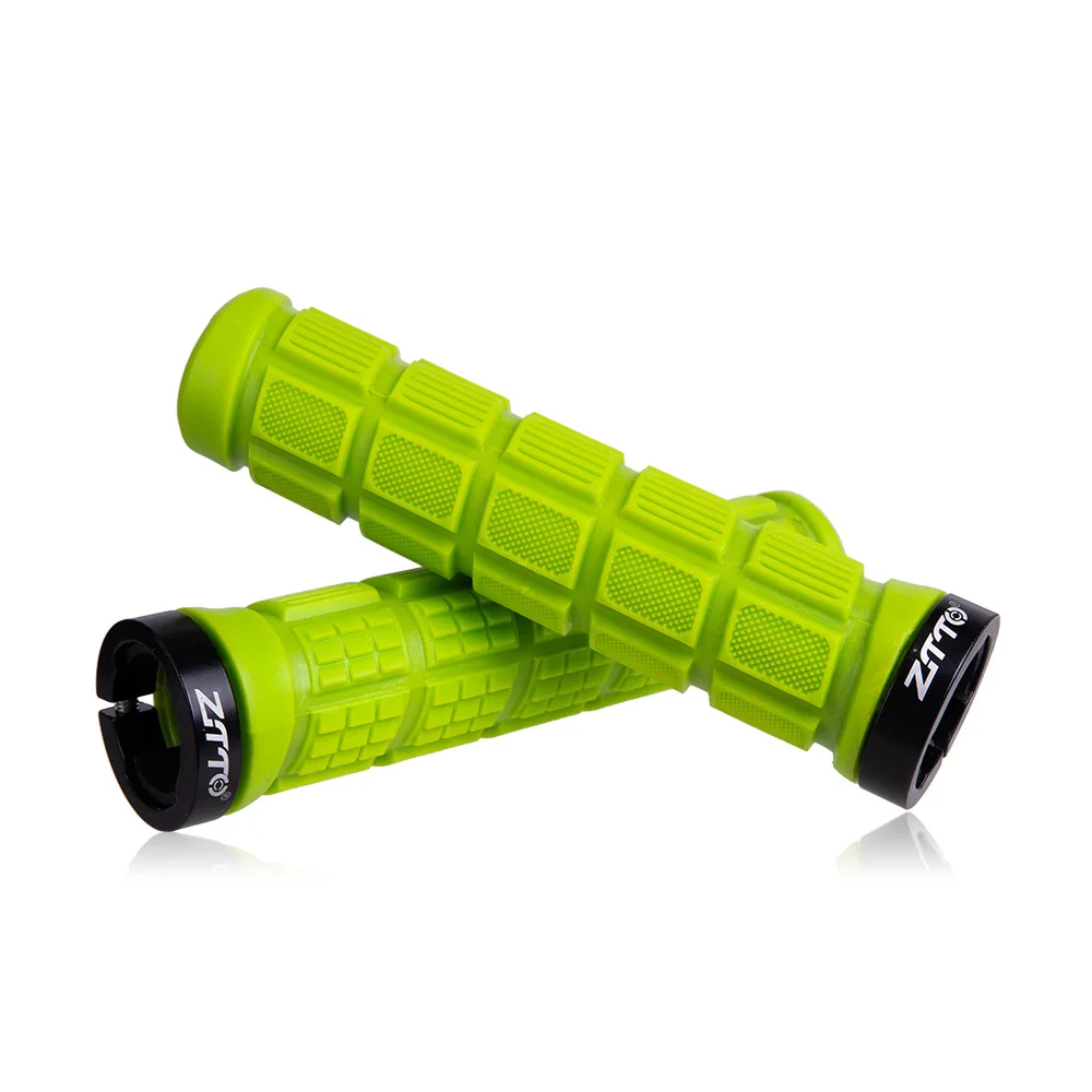Green Ручки для горного велосипеда, горный велосипед, велосипедный цикл, Запирающиеся ручки, ручки, прочные, BMX, резиновая ручка, противоскользящие детали для велосипеда - Цвет: Green