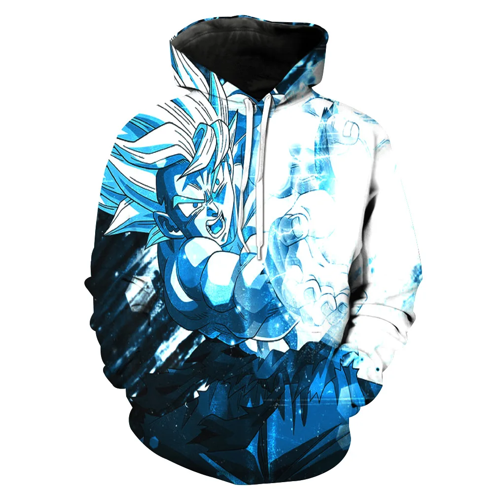 Goku Super Saiyan Final Kamehameha 3D толстовки для скейтбординга спортивные свитера мужские