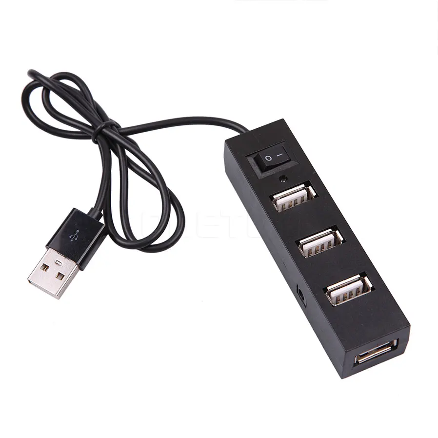 Kebidumei 4 USB порта 2 0 хаб с выключателем питания ВКЛ./ВЫКЛ. для ПК ноутбука компьютера