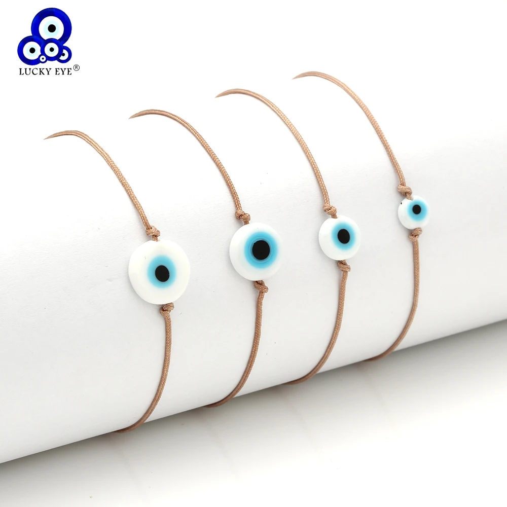 Плетеный Синий браслет на ногу Lucky Eye от сглаза браслеты сделай сам веревочная
