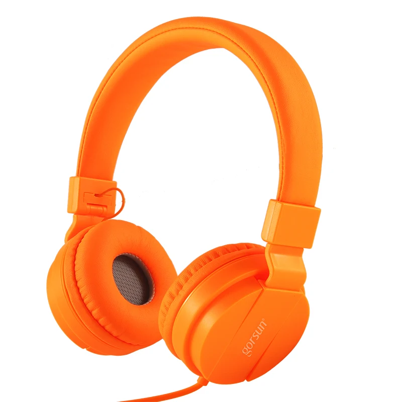 Orange Наушники с глубоким басом, 3,5 мм, AUX Складная портативная Регулируемая игровая гарнитура для телефонов, MP3, MP4, компьютер, ПК, музыкальный подарок - Цвет: Orange