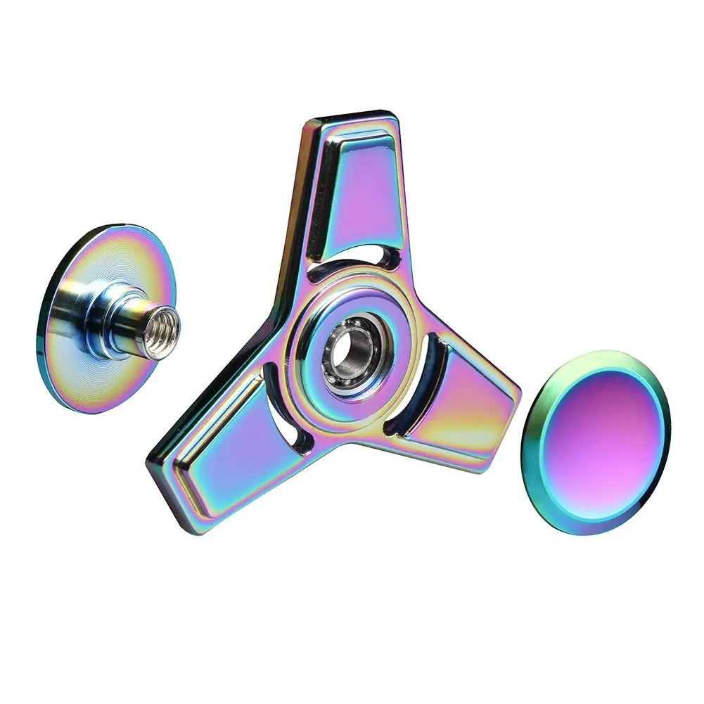 Новая мода Красочные гироскоп фиджет Спиннер вертушка 3 листовки металлические
