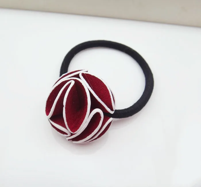 

Wholesale 30pcs Boutique Cute Floral Hair Ties Solid Rose Flower Elastic Hair Bands Fashion Princess Headwear Hair Accessories