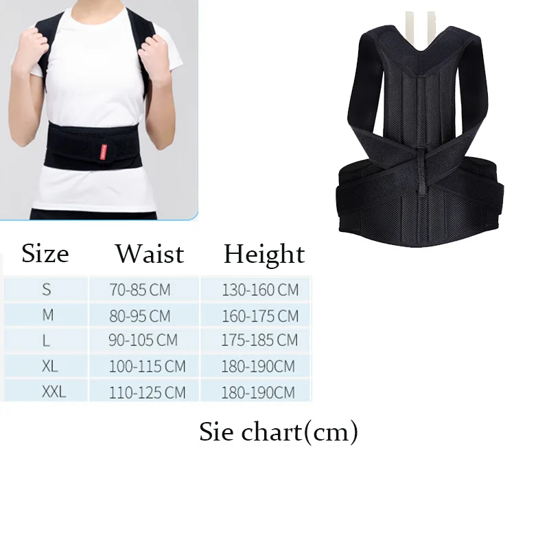 Регулируемый Корсет для взрослых Корректор осанки спины терапия поясничный