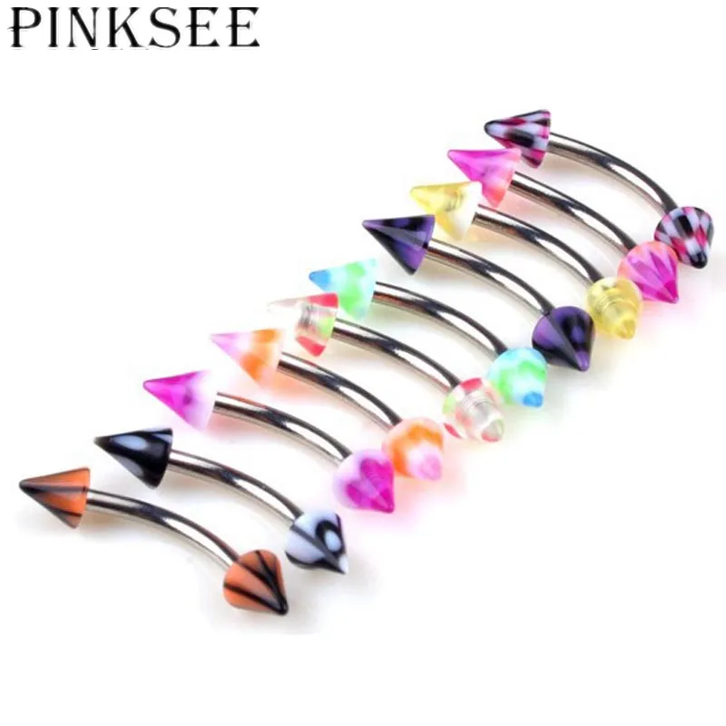 Пирсинг PINKSEE из нержавеющей стали для бровей носа языка губ кольцо ювелирные