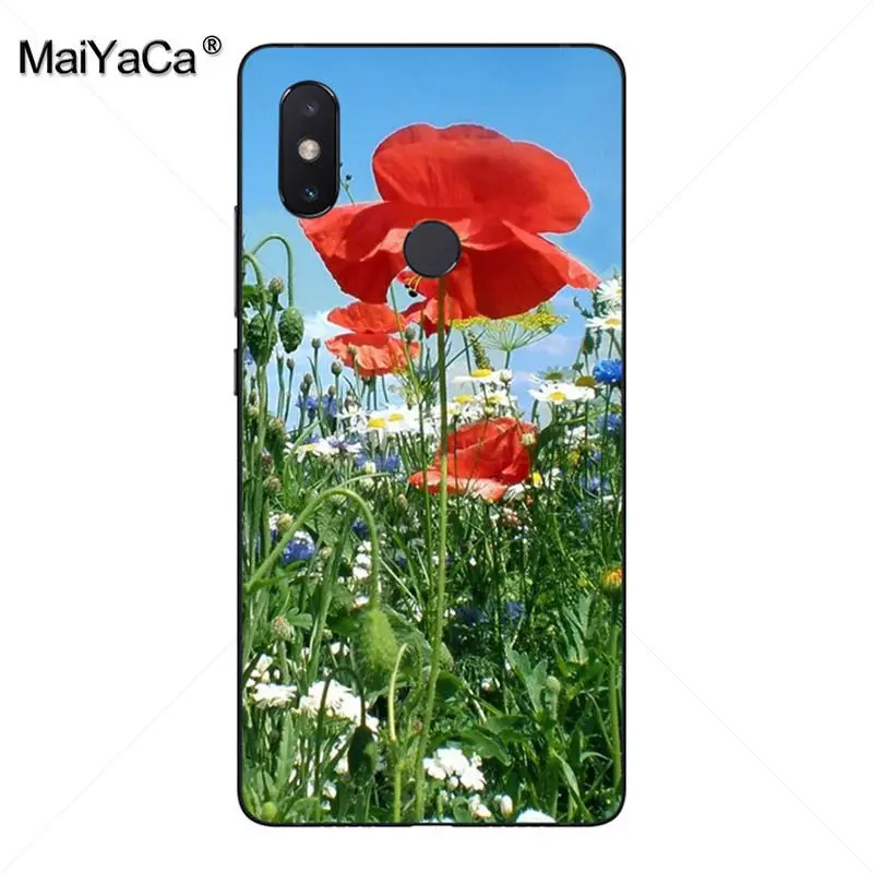 MaiYaCa красный Маки васильки новейший модный роскошный чехол для телефона xiaomi mi 8se 6
