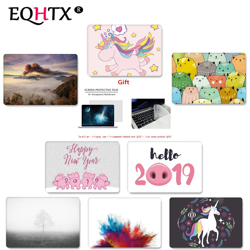 

Laptop Case For macbook New Pro 13 15-inch color ribbon with touch bar for Apple Mac Book Air Pro Retina 11 12 13.3 15.4-EQHTX