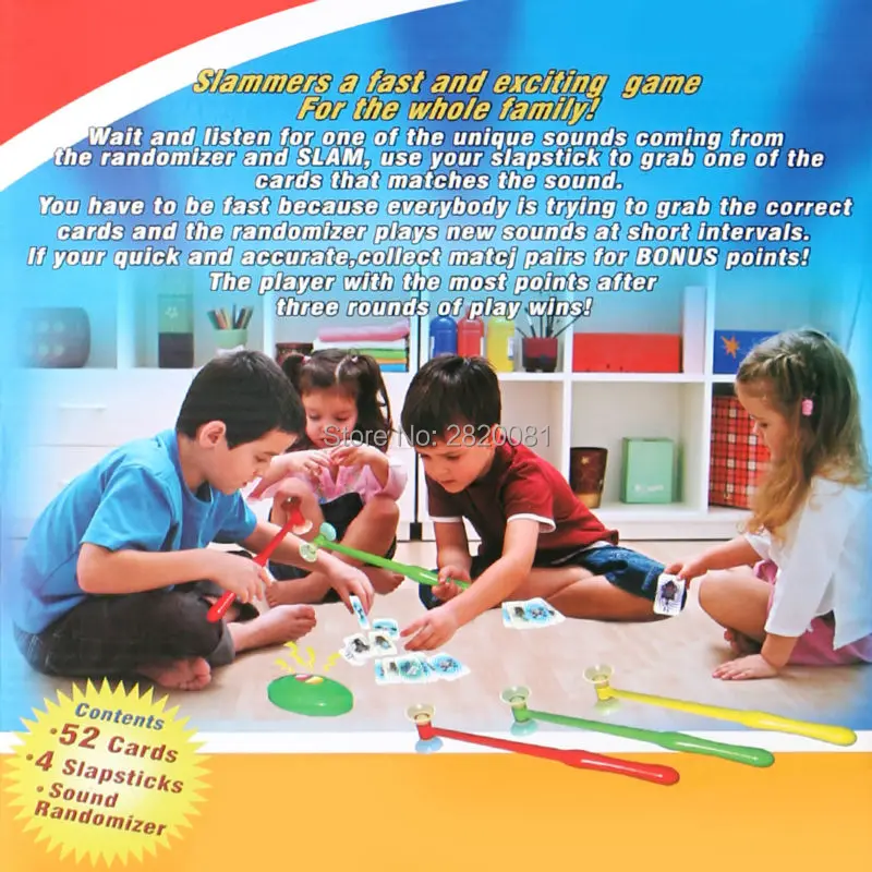 Быстро ударяем картинку карты пазлы игра для семейной вечеринки игрушка с 52