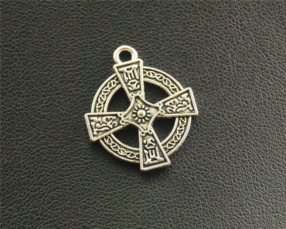 5 шт Серебряный цвет крест медаль-Амулет браслет ожерелье для изготовления