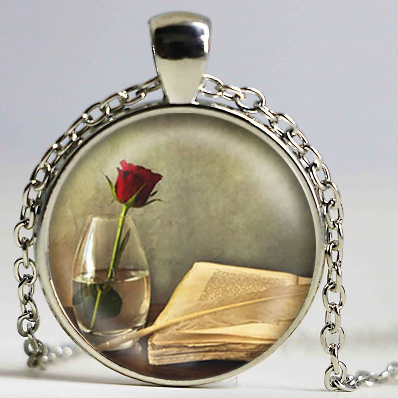 Книголюб Цепочки и ожерелья Кушать Спать читать Jewelry учитель библиотекаря кулон подарок для девочек - Окраска металла: 2