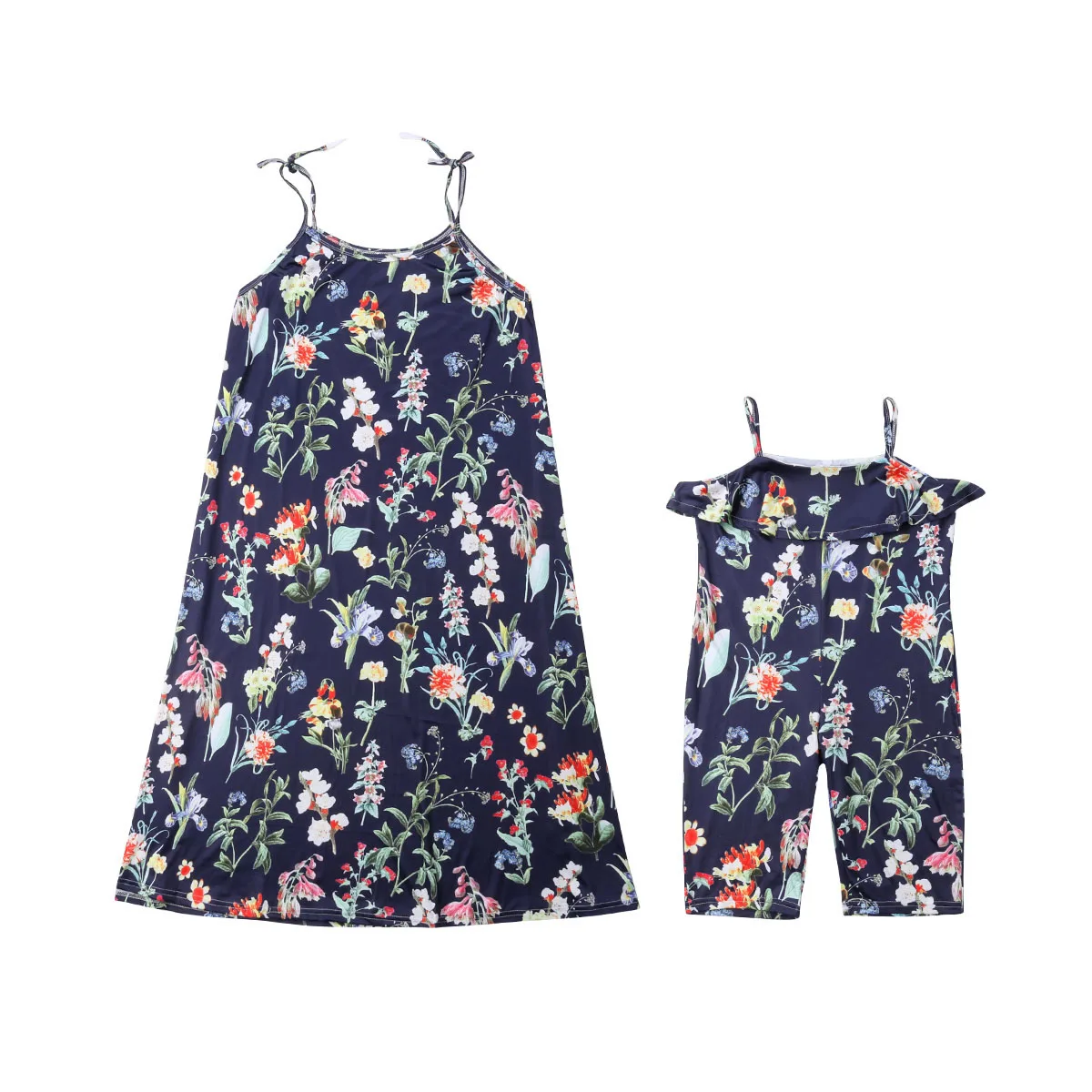 Одинаковые платья для мамы и дочки праздничное пляжное платье девочек без