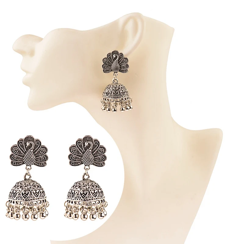 Античный Бохо Индия Этнические Jhumka Висячие серьги для женщин Птица Форма кисточкой женские серьги висячие украшения аксессуары