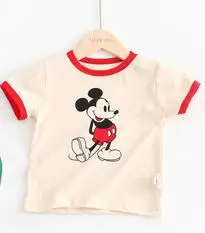Shirts Детское платье с короткими рукавами и мультипликационным принтом, футболка, милые сетчатые рубашки из чистого хлопка для мальчиков и девочек, футболки для девочек 1-7 лет - Цвет: Shirts