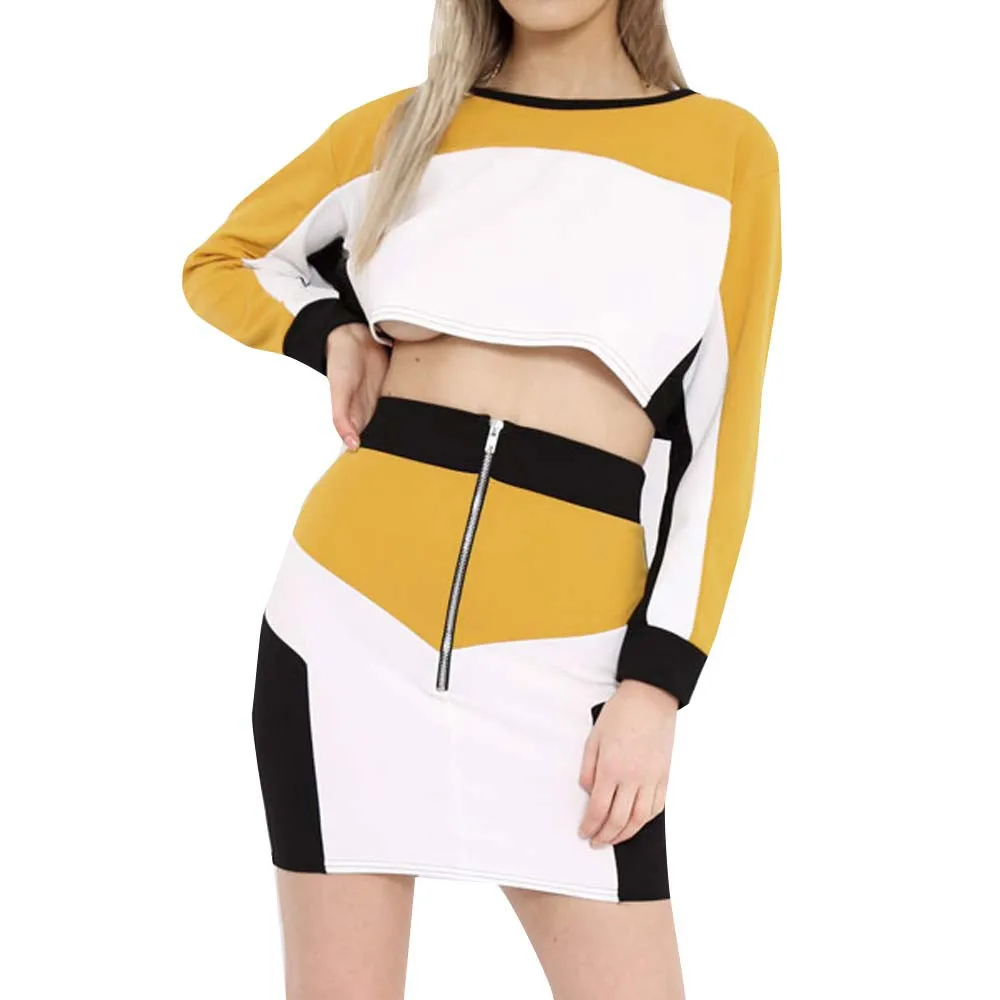 2 шт. Женский Повседневный хлопковый спортивный костюм в стиле пэчворк толстовка