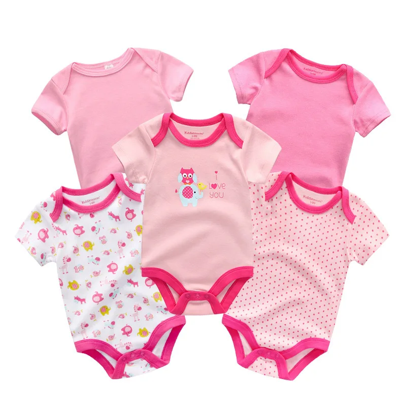 Baby Girl Clothes95 5 шт./лот комбинезон унисекс Одежда с единорогом для девочек одежда с короткими рукавами для маленьких девочек комбинезон для новорожденных - Цвет: Baby Girl Clothes95
