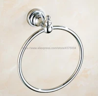 polished chrome ring wall mount towel ring bathroom accessories bath towel holder bathroom hardware nba905