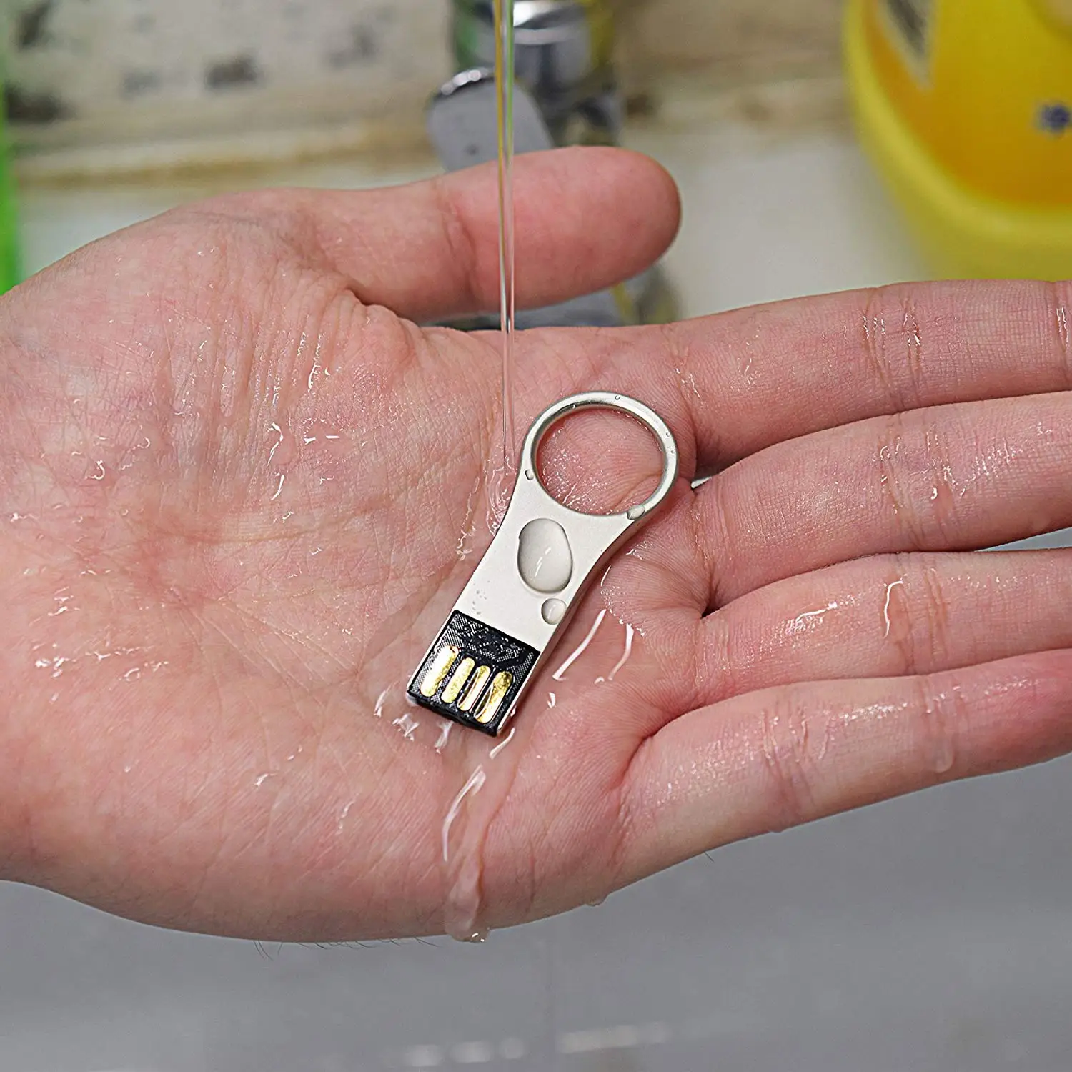 VicSoul USB флэш-накопитель металлический ключ формы палка водонепроницаемая карта