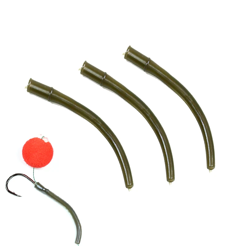 

Bimoo Wholesale Withy Pool Rig Alinger Rubber Hook Sleeve Carp Fishing Terminal Tackle for size 2 ~ 10 Steam to Curve