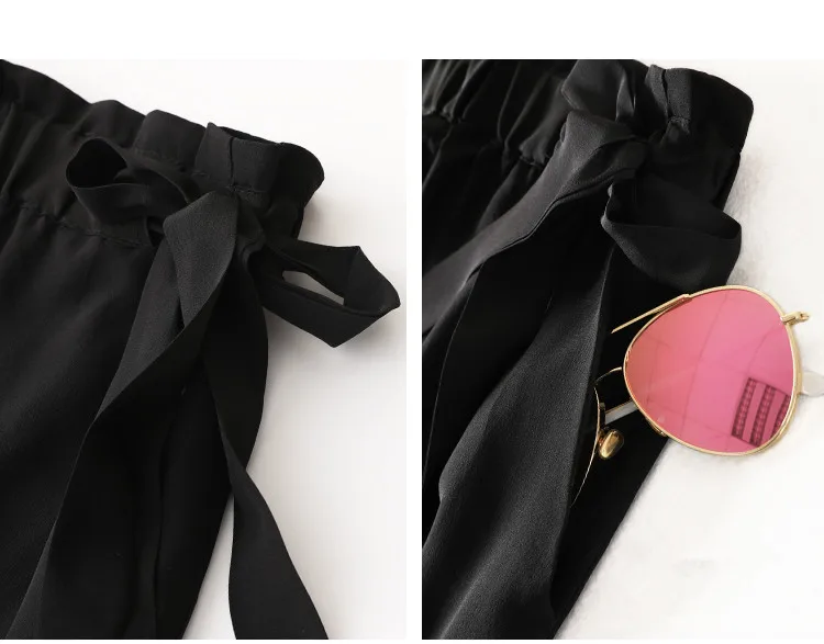 Женские винтажные шаровары из натурального шелка свободные брюки для работы