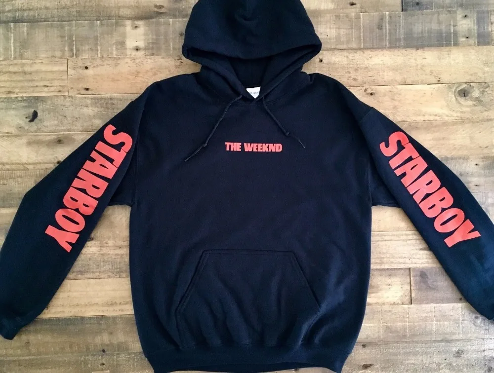 black Новая зимняя мода Джастин Бибер толстовки мужские Starboy The Weeknd Tour Merch черная толстовка хлопок флис Толстовка - Цвет: black