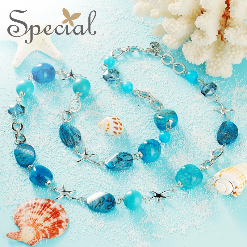 Специальные Модный бренд Натуральный камень Макси Цепочки и ожерелья Керамика