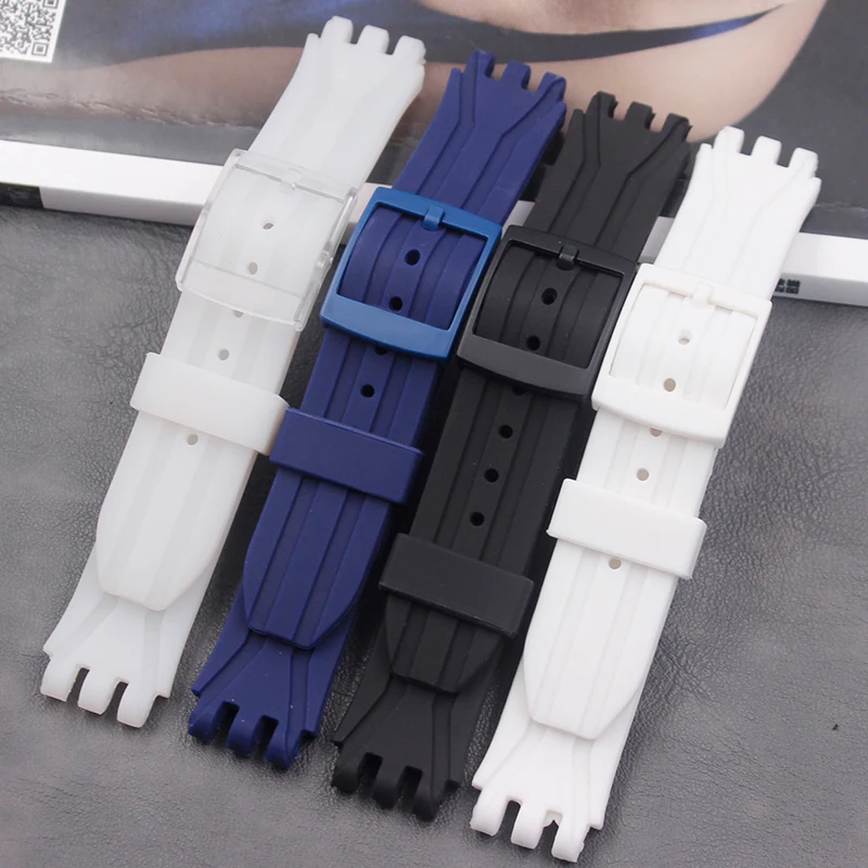 Силиконовый ремешок 18 мм для мужчин и женщин Мягкий Спортивный Повседневный