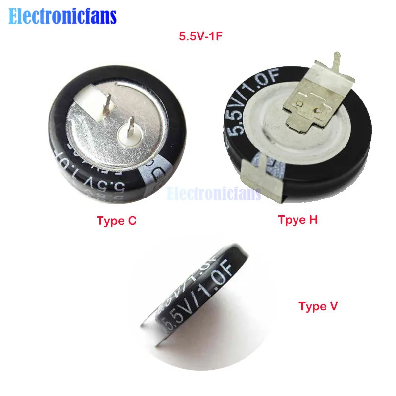 1F 5 V фарад конденсатор v 1.0F супер кнопка типа H/V/C Тип 5.5V1F ультра низкий