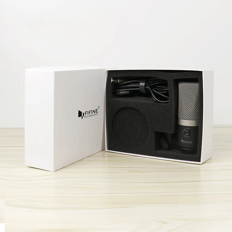 fifine usb condenser microphone for computer professional recording mic for youtube skype meeting game one line teaching 670 1 free global shipping