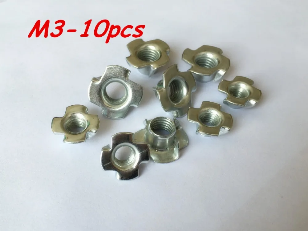 

M3 Carbon Steel Zinc Plated Four Claw Nut Femal Nuts 10Pcs/Lot Free Shipping