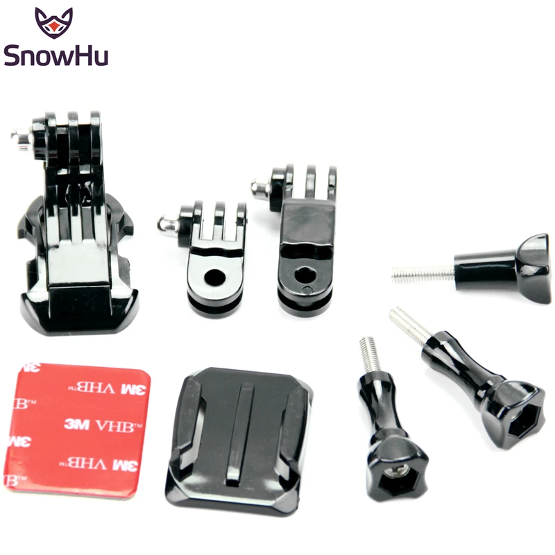 

SnowHu For Pivot Set Curved Adhesive Side Mount Helmet Front Mount for Hero 10 9 8 7 6 5 4 3+ for Gopro Accessories GP64