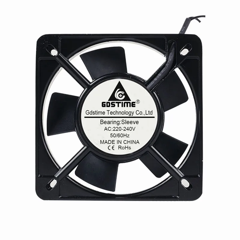 1 шт. Gdstime 11025s AC 220 В 240 110x110x25 мм 2 провода охлаждающий вентилятор 110 x 25 рукав осевой