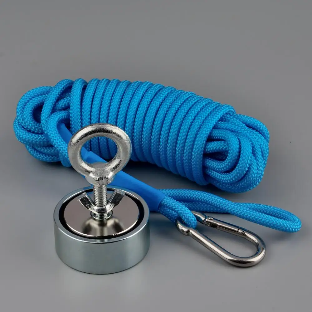 200 кг двухсторонний большой сильный неодимовый магнит рыболовная веревка с