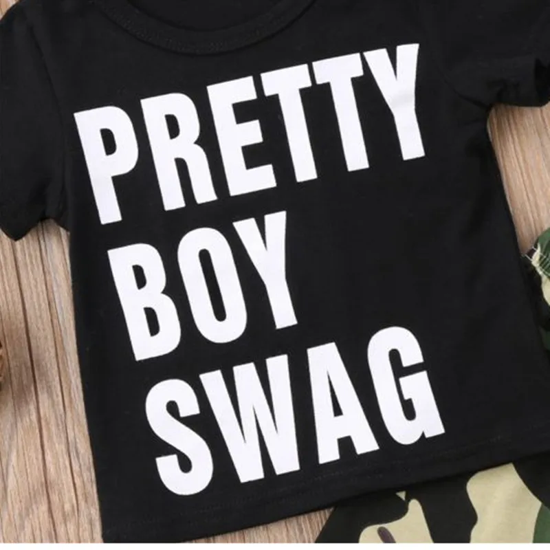 2pcs Baby Boy Camo Clothes Set Newborn Kids T-shirt Tops+Pants Leggings Outfit Toddler Summer |