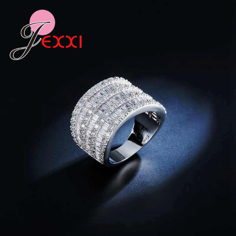 Хит 4 ряда линий прозрачные хрустальные ювелирные изделия модные 925 пробы