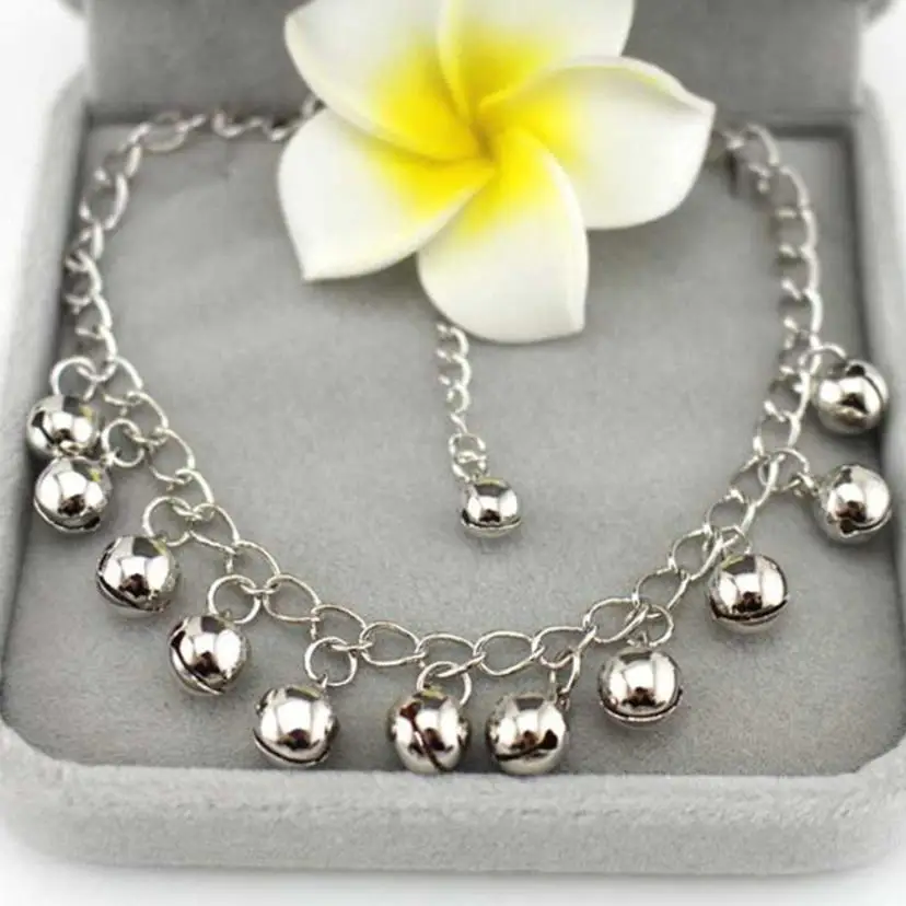 Bracelets On The Feet Silver Boho Beach Sandals Hot Women Bells Anklet Fashion Accessories Jewelry sale Wholesale 40p | Украшения и