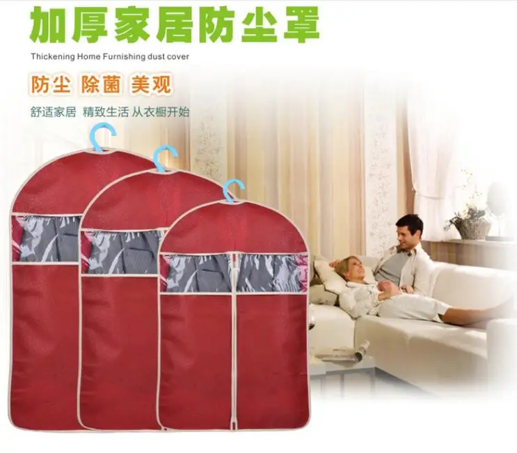 

Dustproof Clothing Cover Non Woven Dress Protector Coat Dust Covers Garment Suit Dust Bag Wardrobe Hanging Storage Bag new