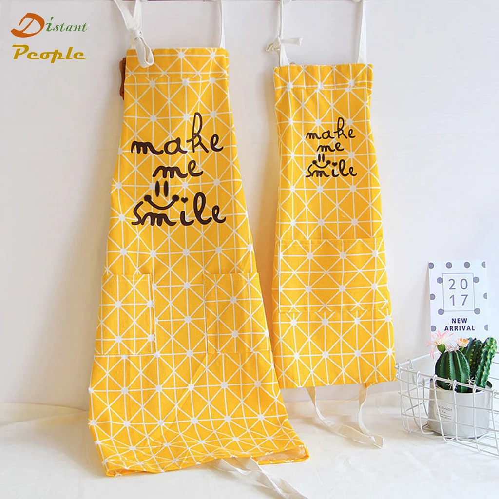 1 шт. фартук из хлопка и льна в полоску для родителей детей водонепроницаемый