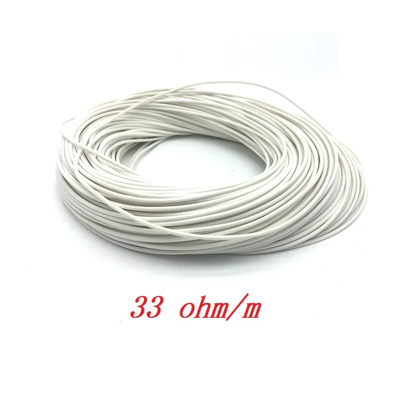 33 ohm Все размеры низковольтный силиконовый резиновый нагревательный кабель Электрический нагревательный провод для грелки нагревательный коврик - Цвет: 33 ohm