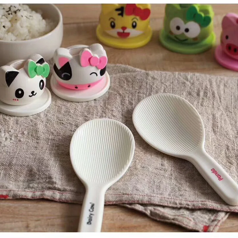 1 шт. мультфильм животных Ковш с антипригарным рисовое весло еды ложка риса ложки