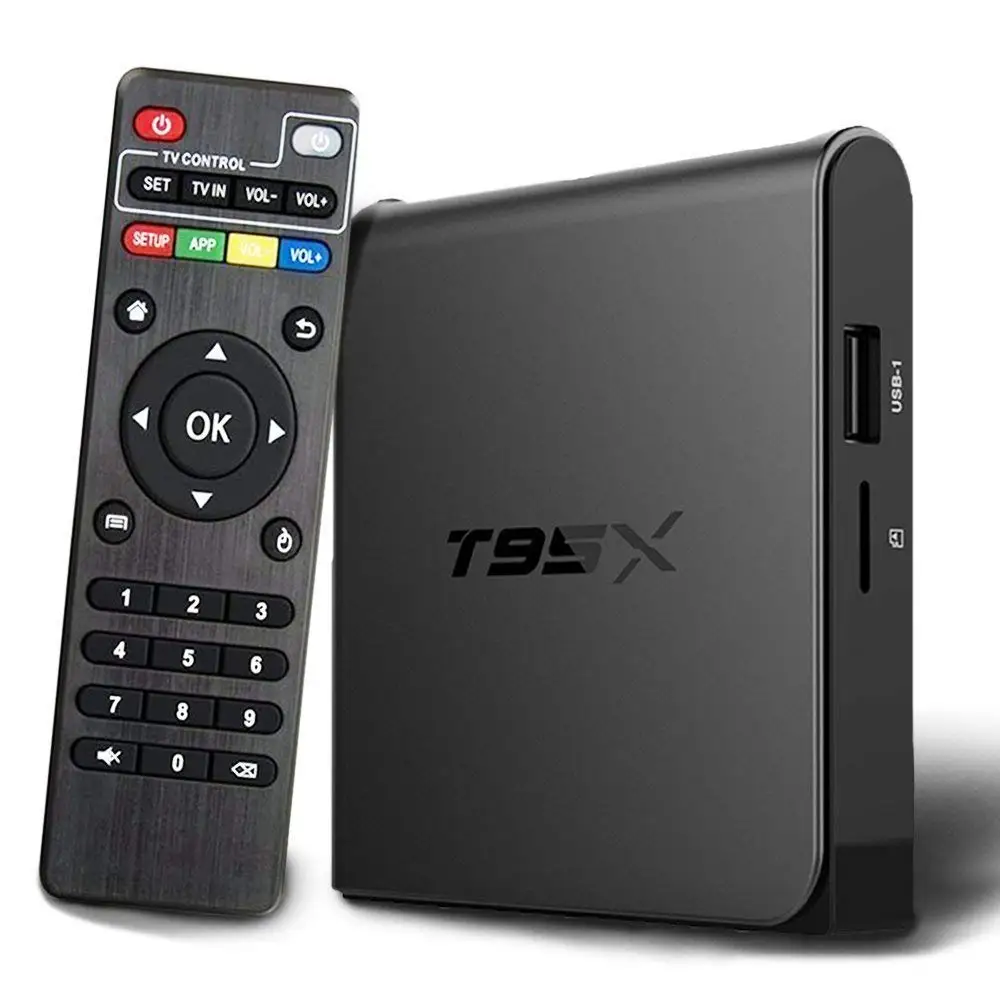 Портативный T95X ТВ приставка медиаплеер HD 2+ 8 Гб Android 5,1 приставка ТВ приставка Amlogic S905X четырехъядерный wifi ТВ приставка