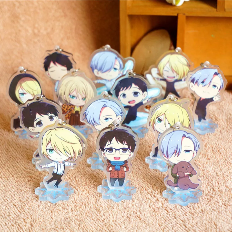 1 шт. llavero отаку катание анимация Yuri On Ice Yuri Viktor Отабек Алтын Мила бабичева брелок для ключей
