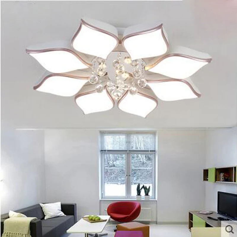 Светильник для гостиной Круглый с кристаллами | Лампы и освещение