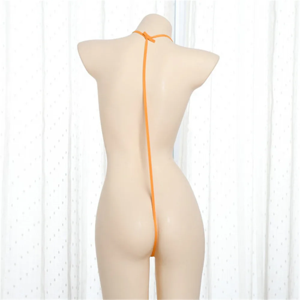 Бикини 2019 пикантная однотонная кофта сверхмаленькие стринги купальник с